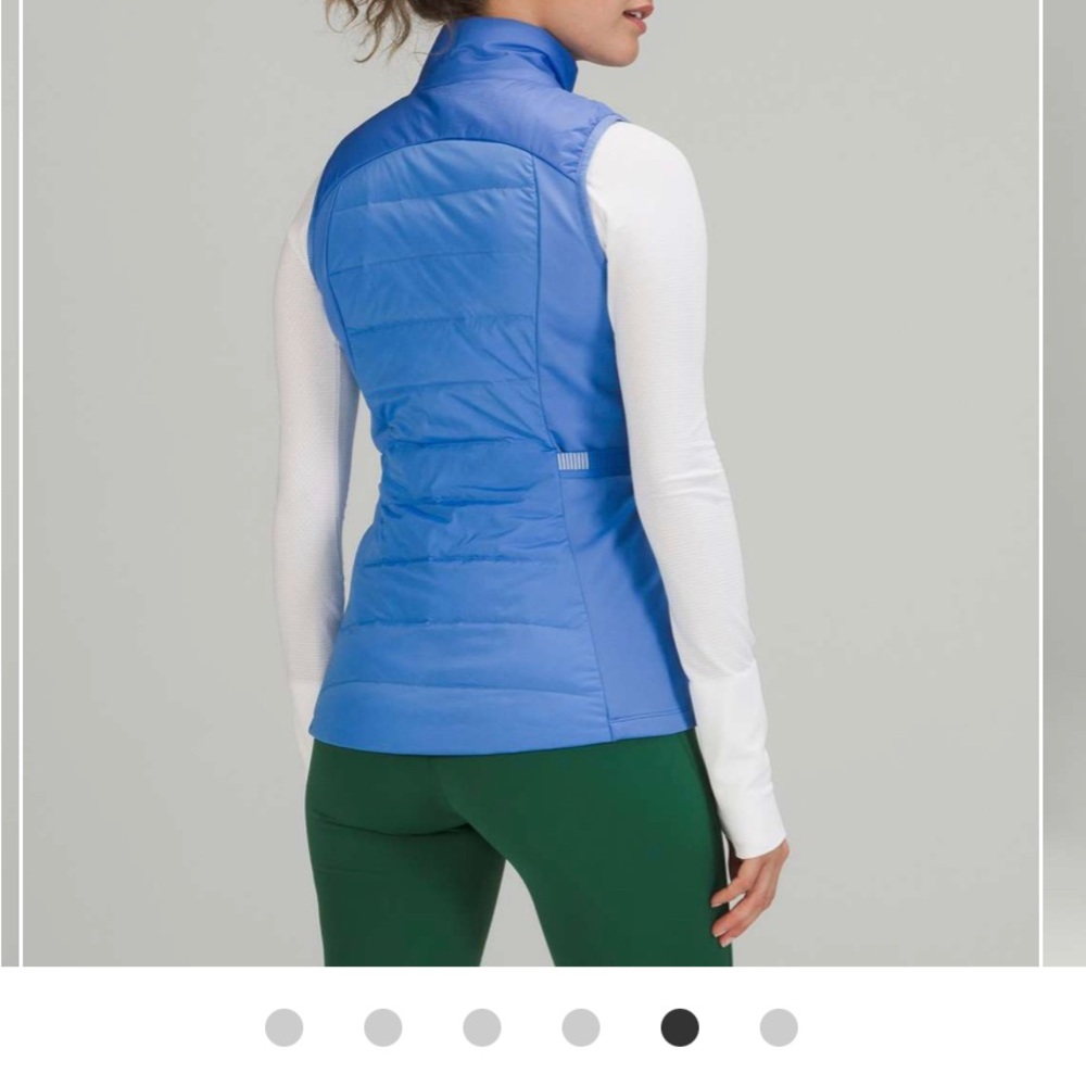 Lululemon Down for it all vest blue Nile sz 4 like new